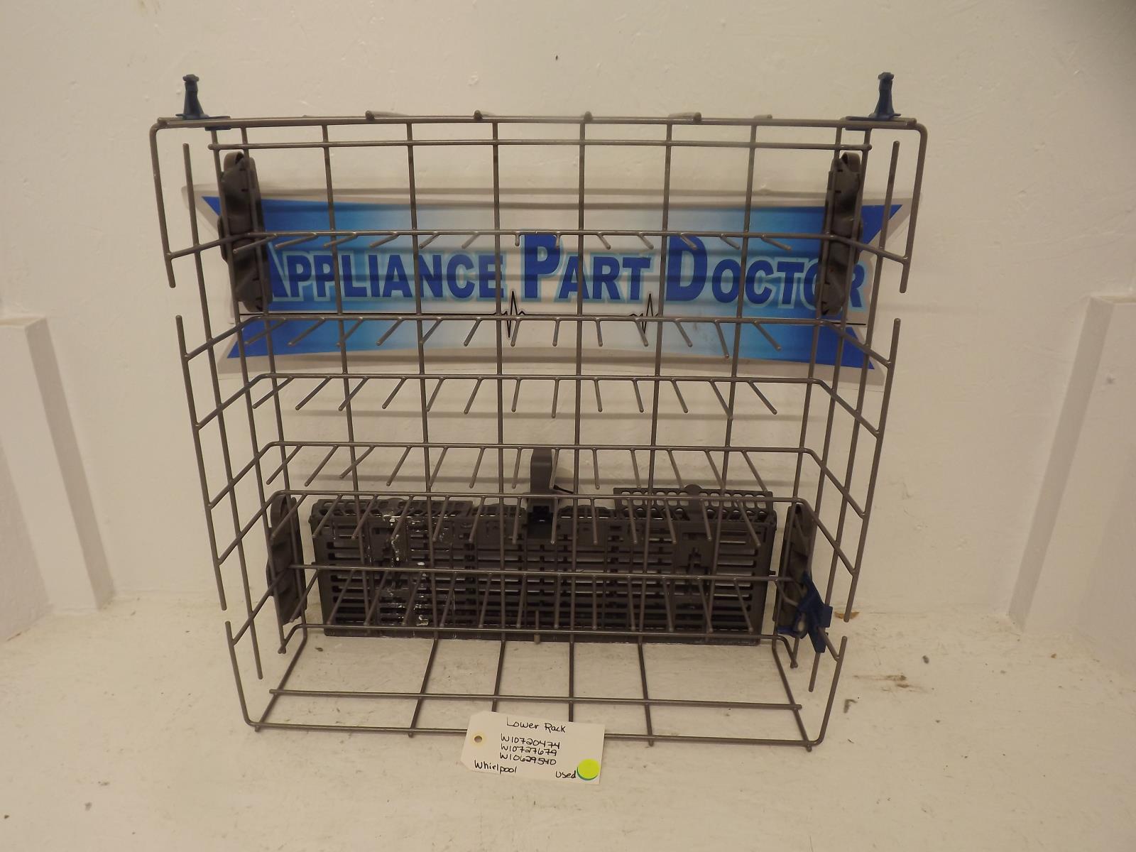 Whirlpool Dishwasher W10720474 W10727679  W10629540 Lower Rack Used