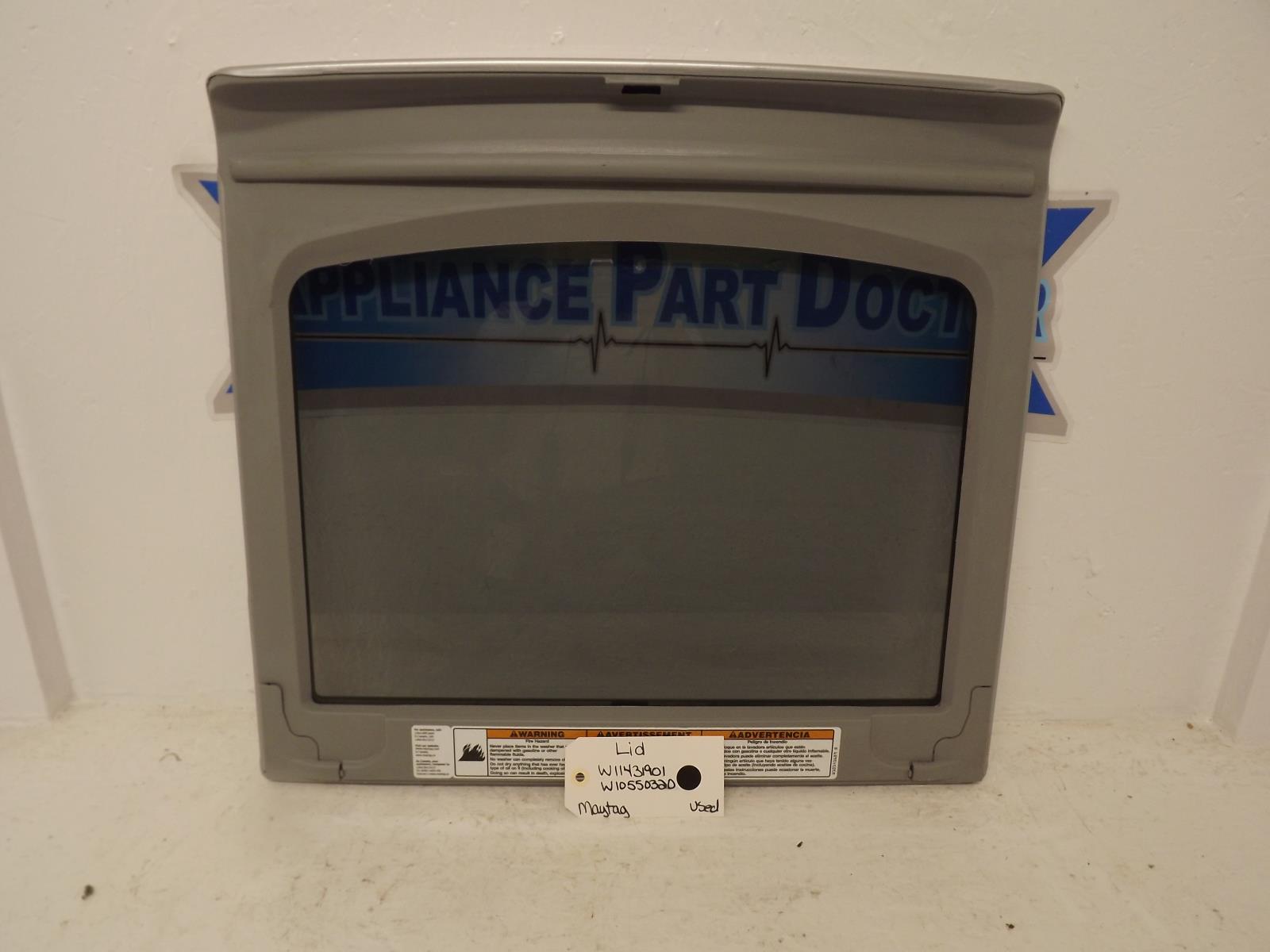 Maytag Washer W11431901 W10550320 Lid Used