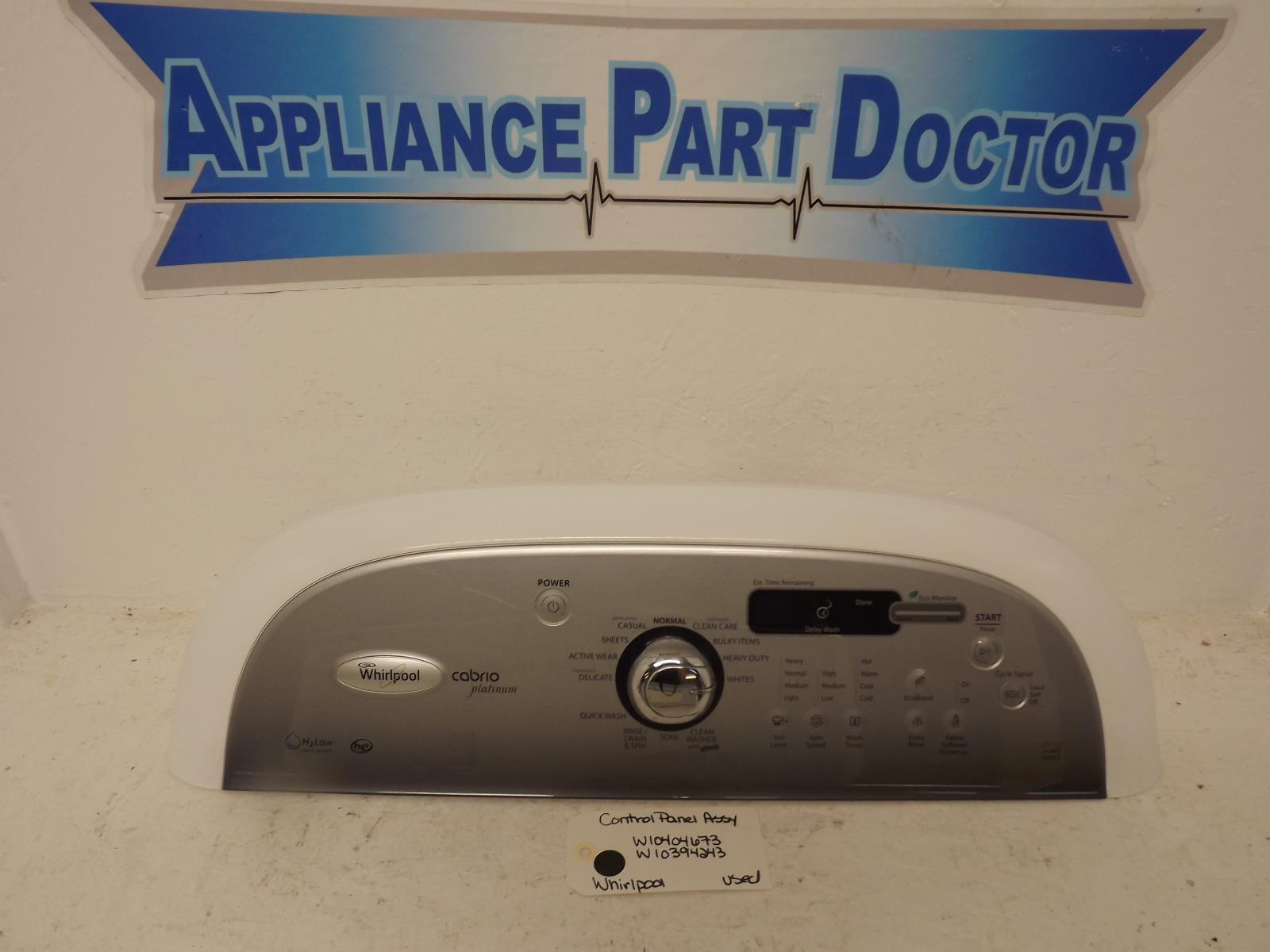Whirlpool Washer W10404673 W10394243 Control Panel Assy Used