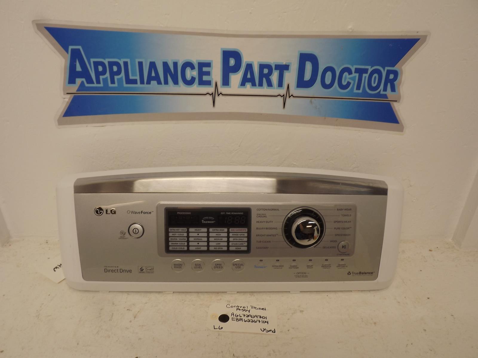 LG Washer AGL72929701 EBR62267104  Control Panel Assy Used
