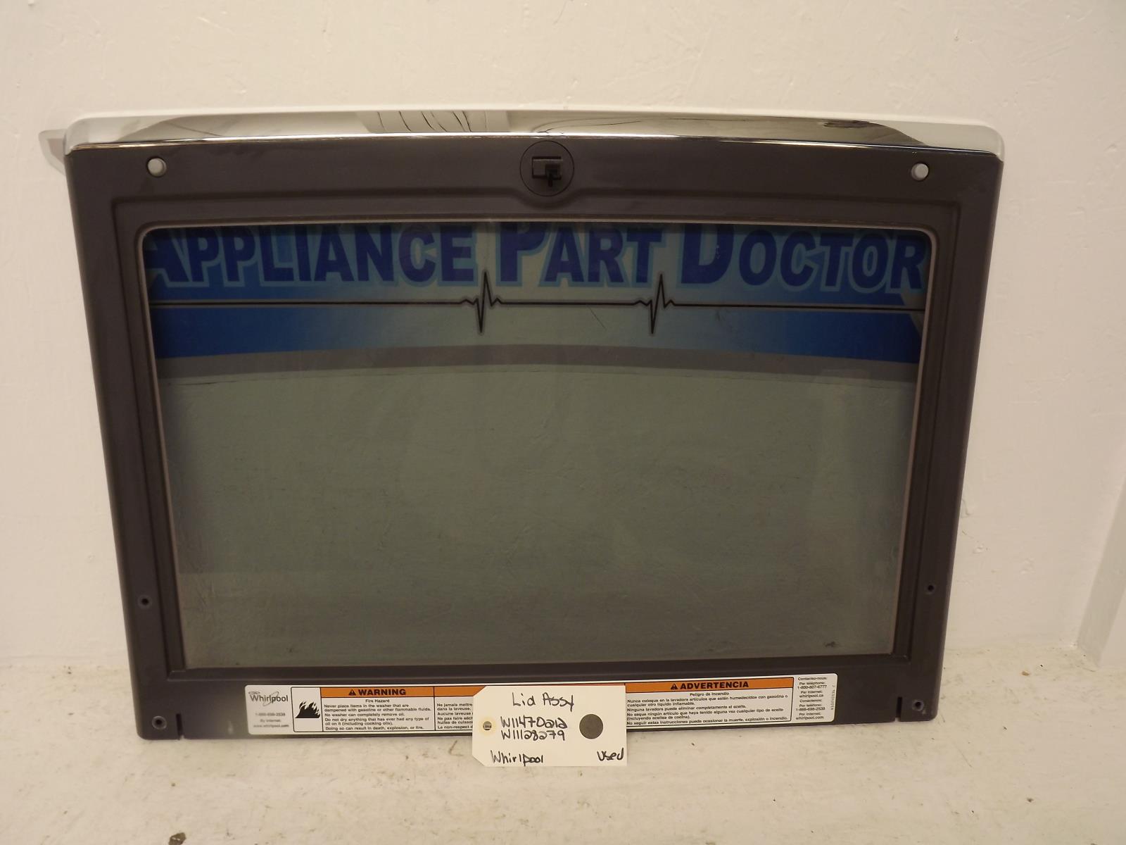 Whirlpool Washer W114702 W11413411 Lid Assy Used