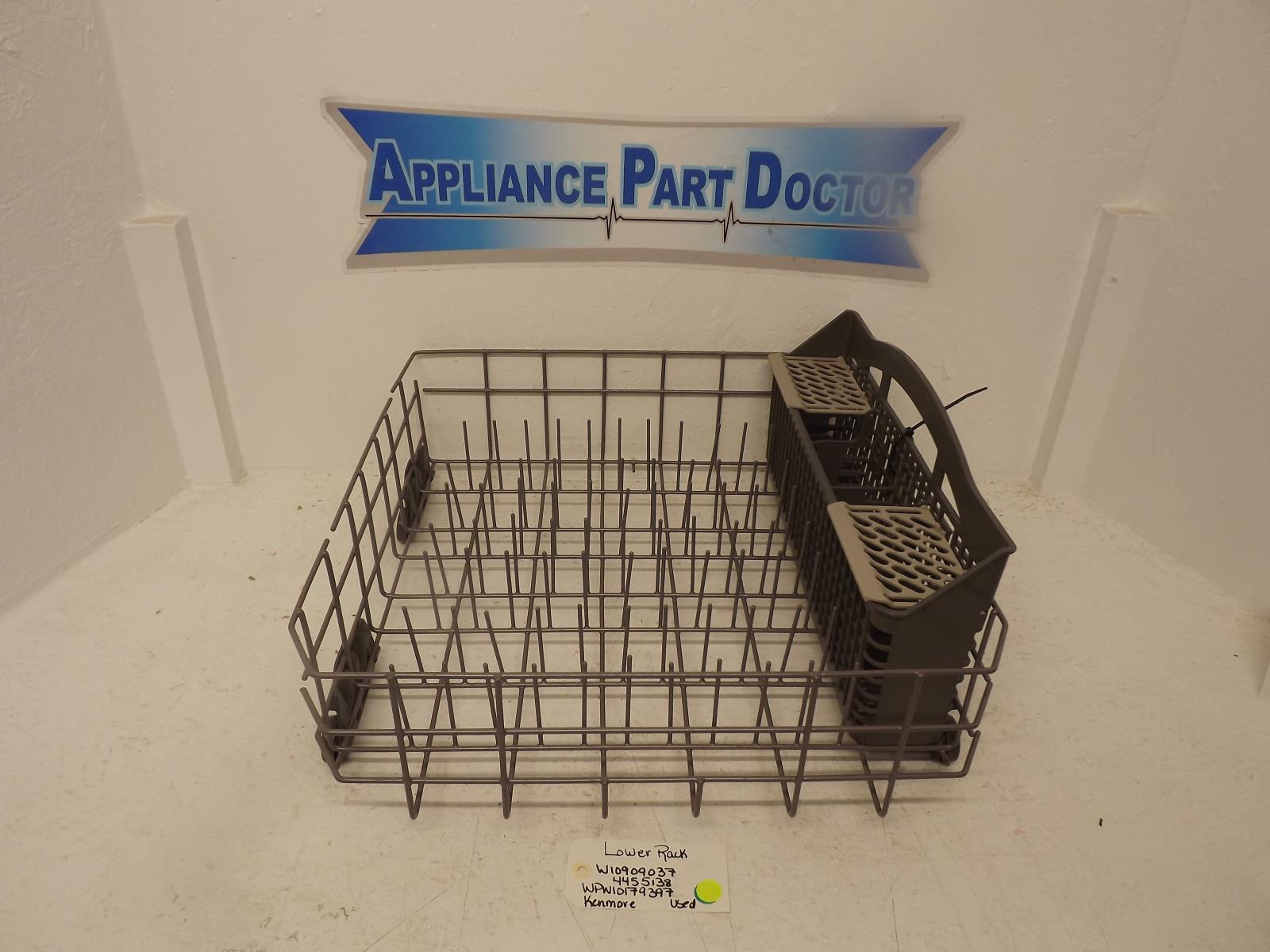 Kenmore Dishwasher W10909037 4455138 WPW10179397  Lower Rack Used