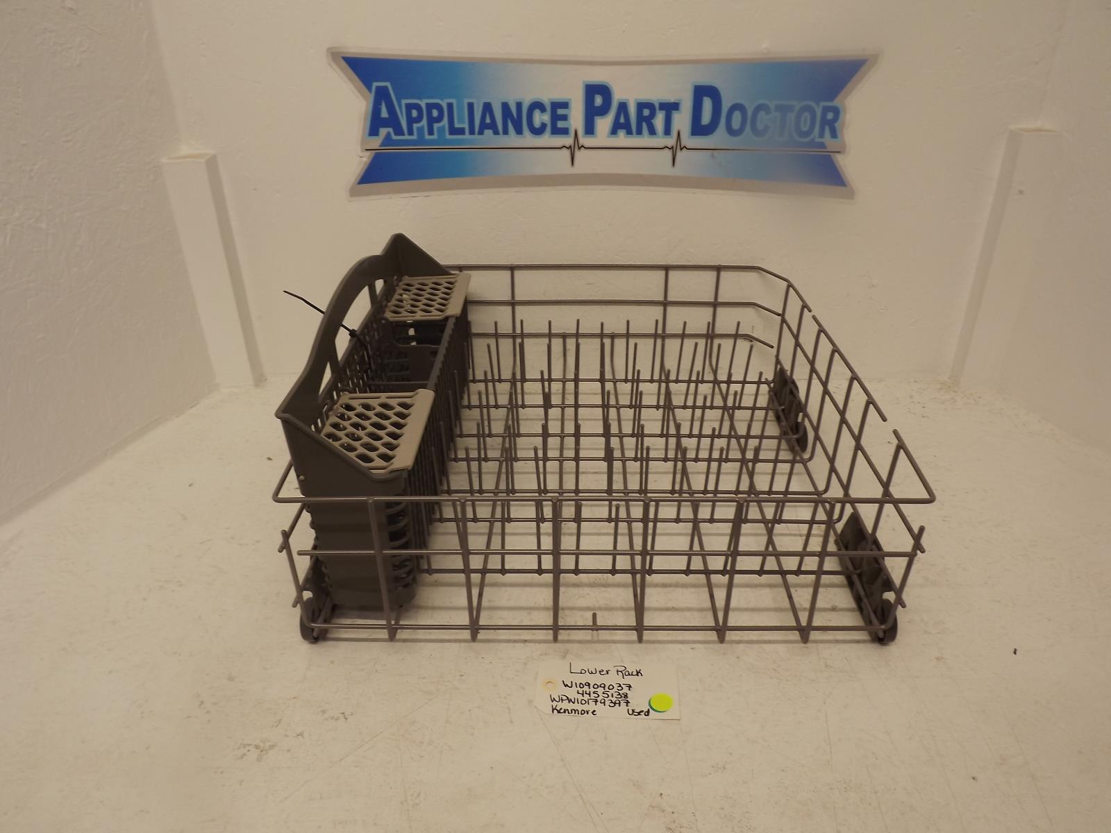 Kenmore Dishwasher W10909037 4455138 WPW10179397  Lower Rack Used