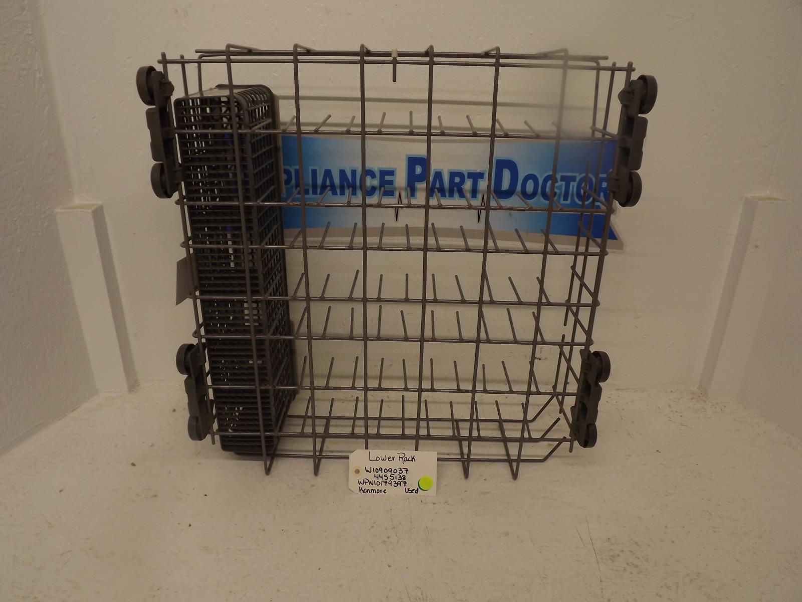 Kenmore Dishwasher W10909037 4455138 WPW10179397  Lower Rack Used
