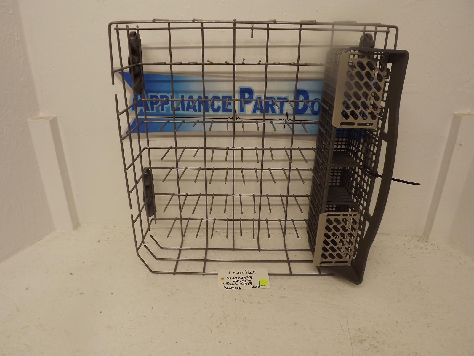 Kenmore Dishwasher W10909037 4455138 WPW10179397  Lower Rack Used