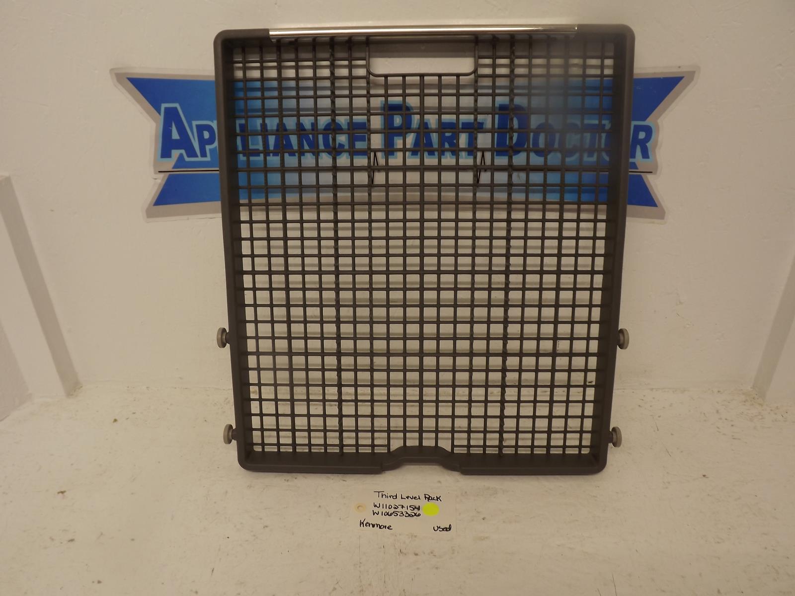 Kenmore Dishwasher W11027154 W10653326 Third Level Rack Used