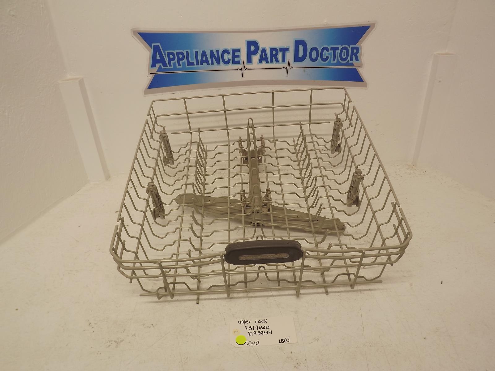 KitchenAid Dishwasher 8519626 8193944 Upper Rack Used