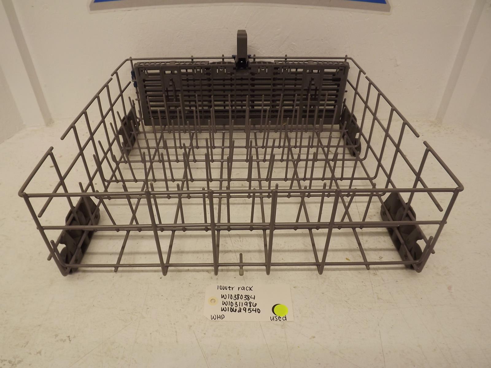 Whirlpool Dishwasher W10380384 W10311986 W10629540 Lower Rack Used