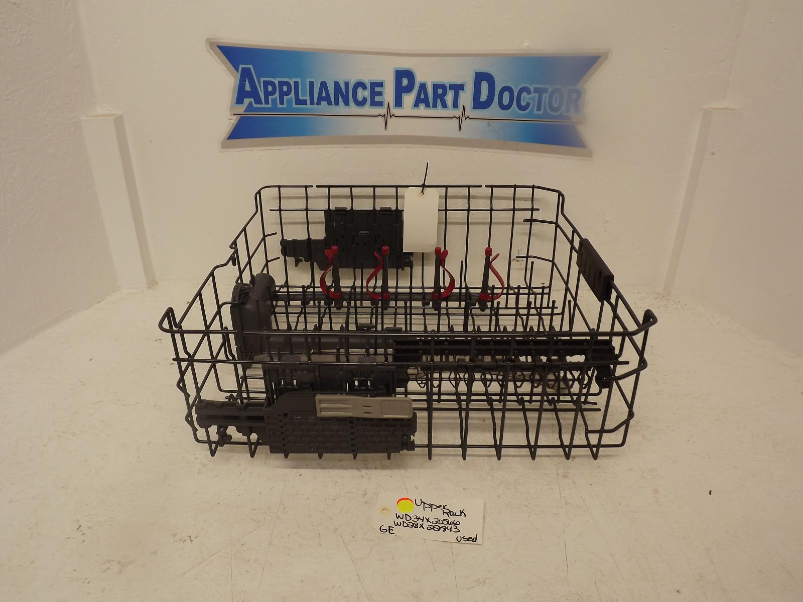 GE Dishwasher WD34X20566 WD28X22843 Upper Rack Used