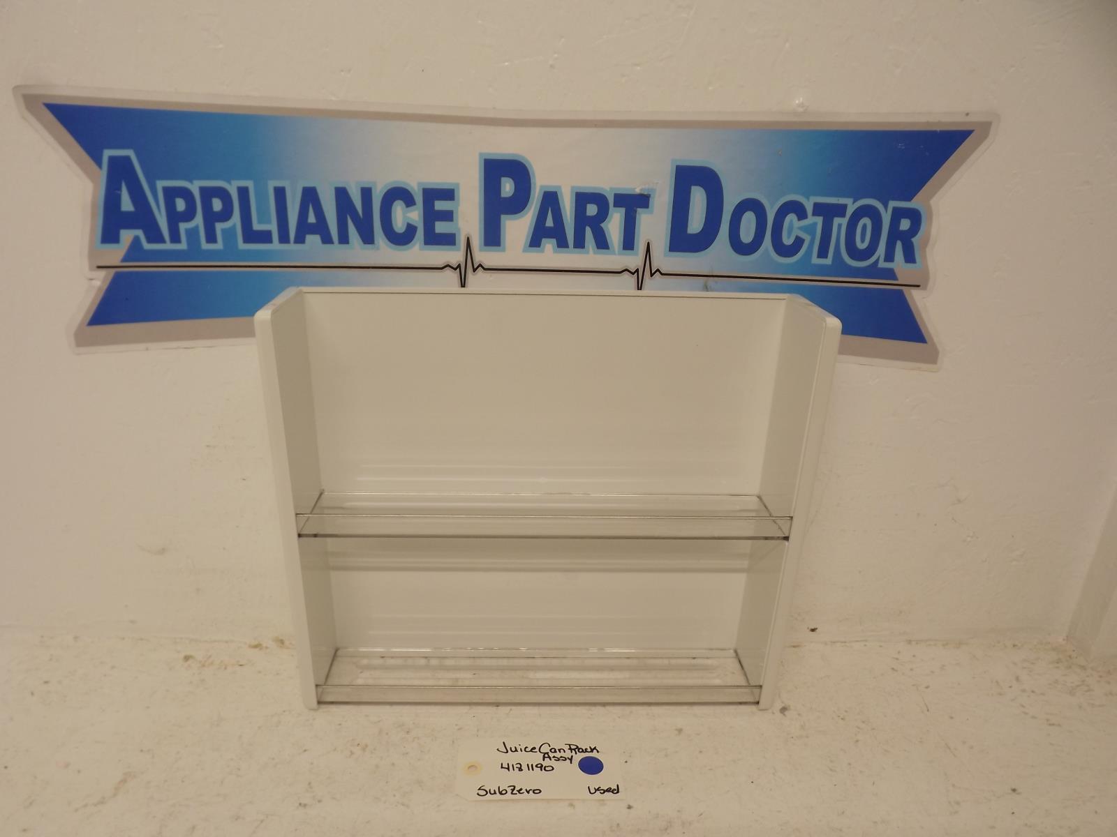 SubZero Refrigerator 4181190 Model #590 Juice Can Rack Assy Used