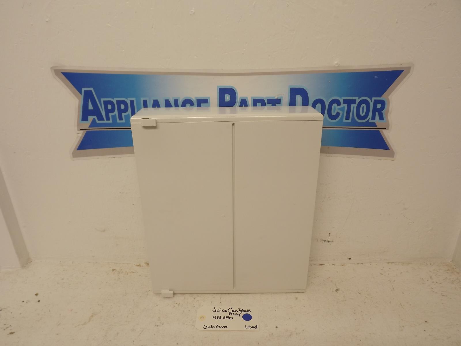 SubZero Refrigerator 4181190 Model #590 Juice Can Rack Assy Used