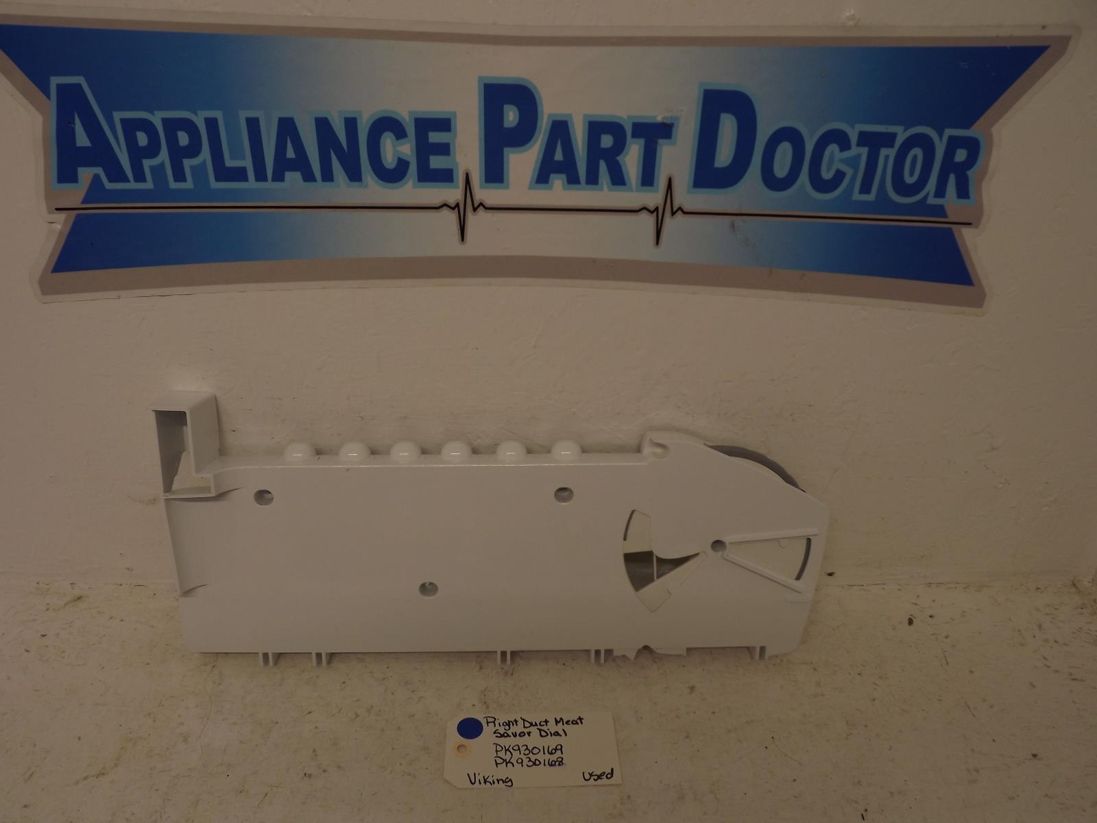 Viking Refrigerator PK930169 PK930168 Right Duct Meat Savor Dial Used