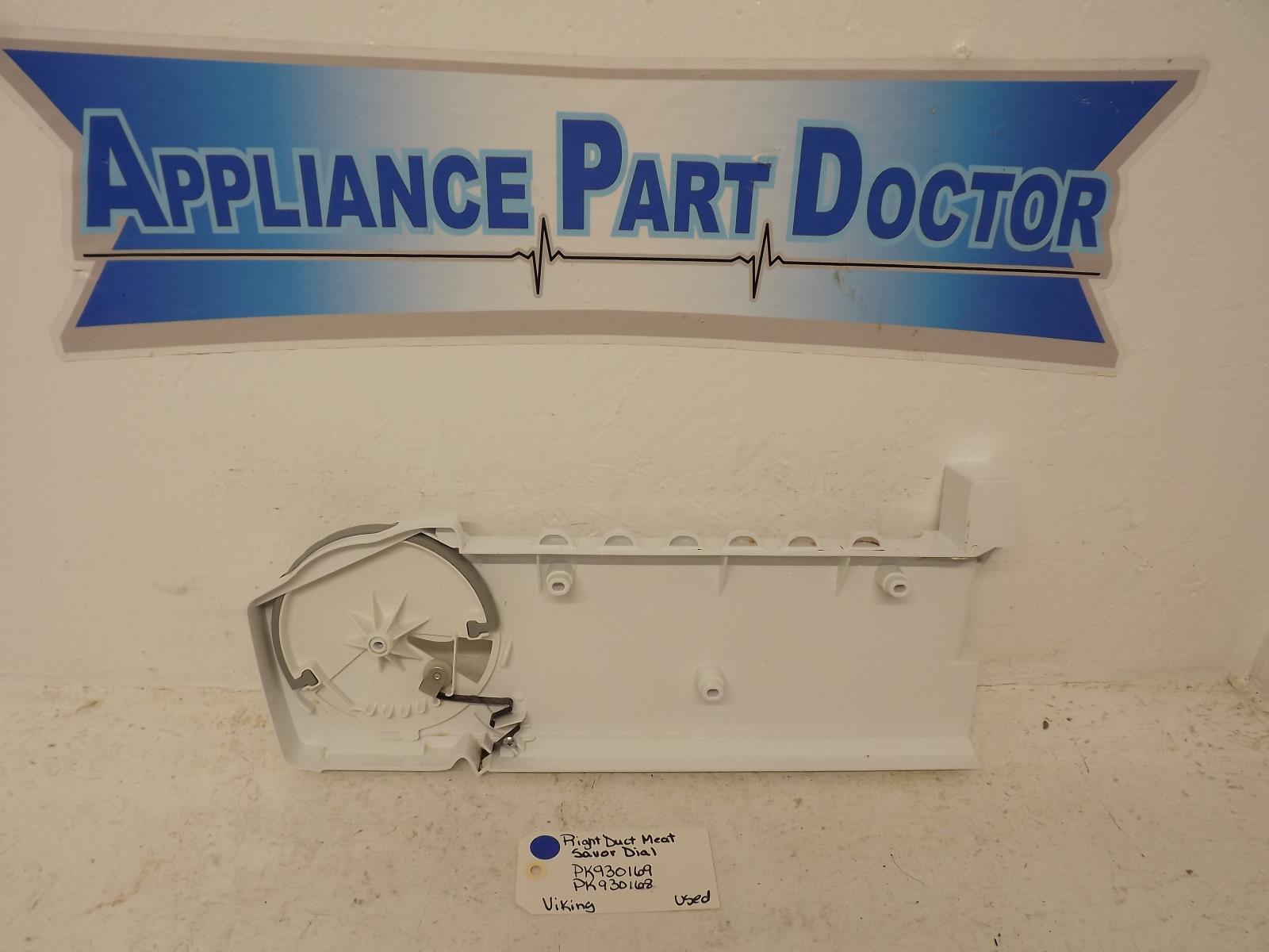Viking Refrigerator PK930169 PK930168 Right Duct Meat Savor Dial Used