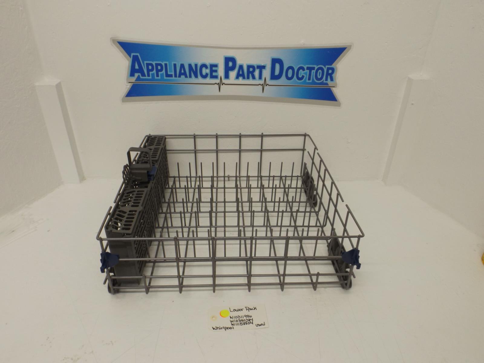 Whirlpool Dishwasher W10311986 W10380384 W11158804 Lower Rack Used