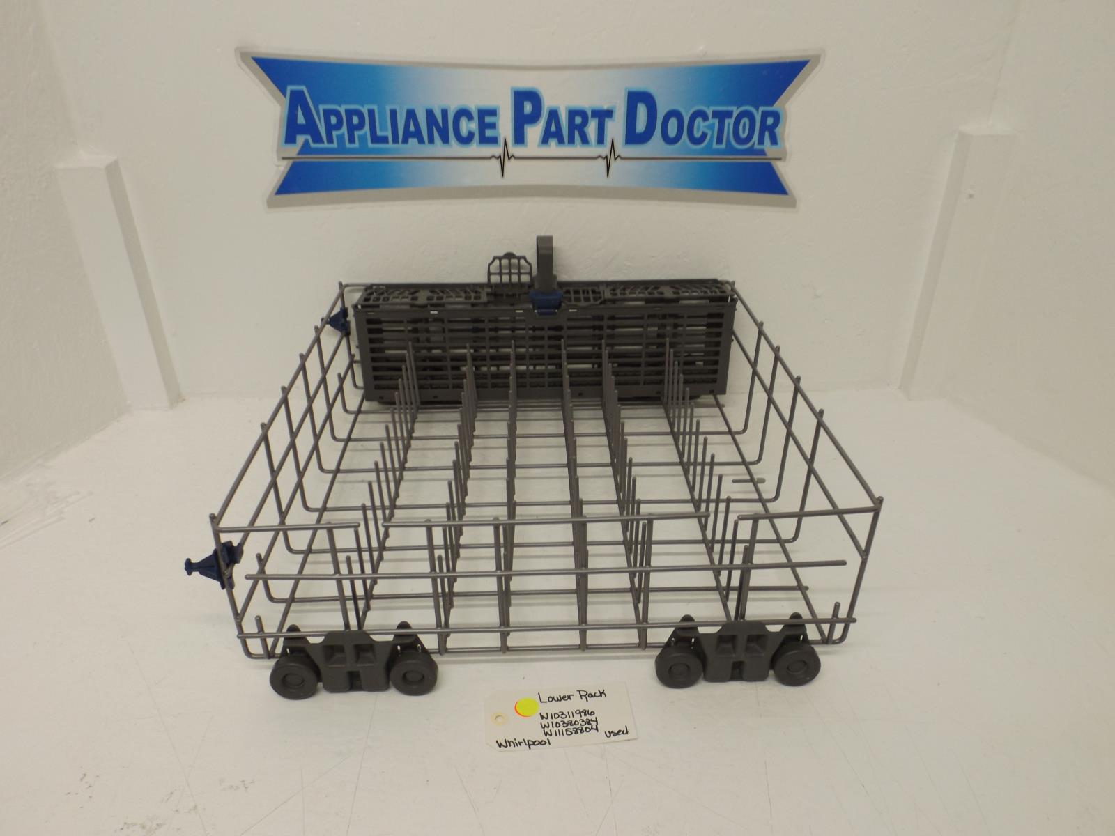 Whirlpool Dishwasher W10311986 W10380384 W11158804 Lower Rack Used
