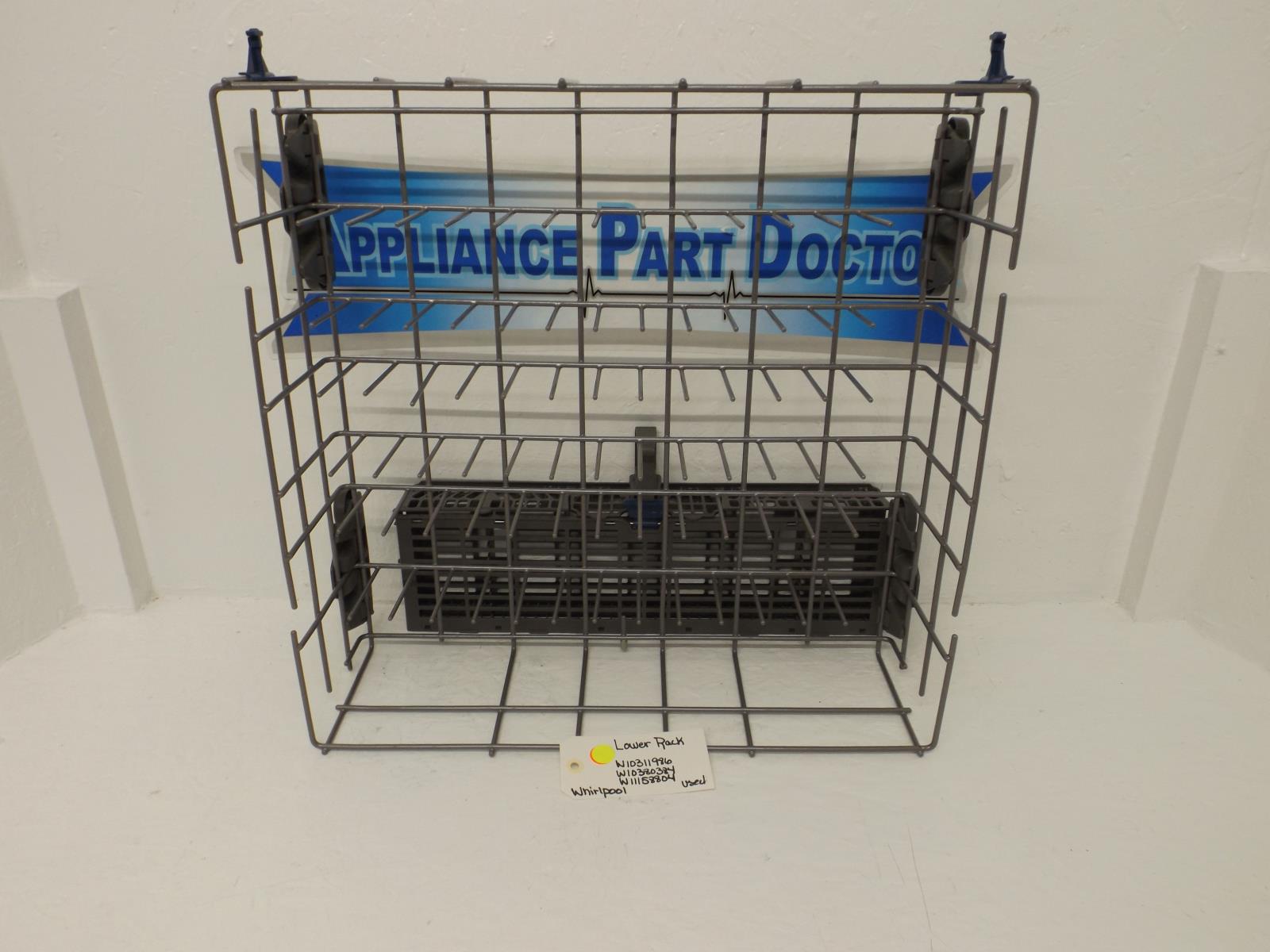 Whirlpool Dishwasher W10311986 W10380384 W11158804 Lower Rack Used