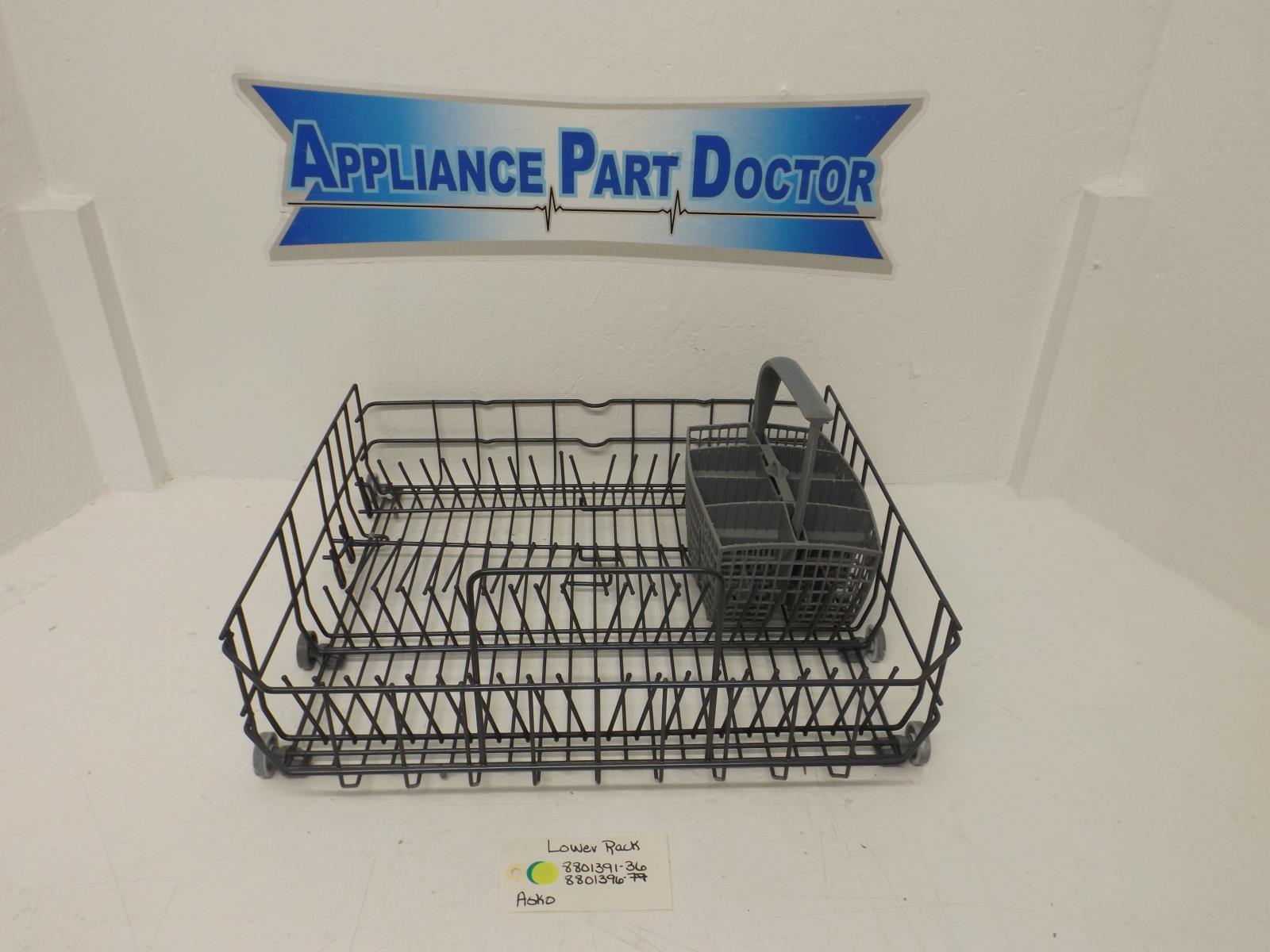 Asko Dishwasher 8801391-36 8801396-77 Lower Rack Used