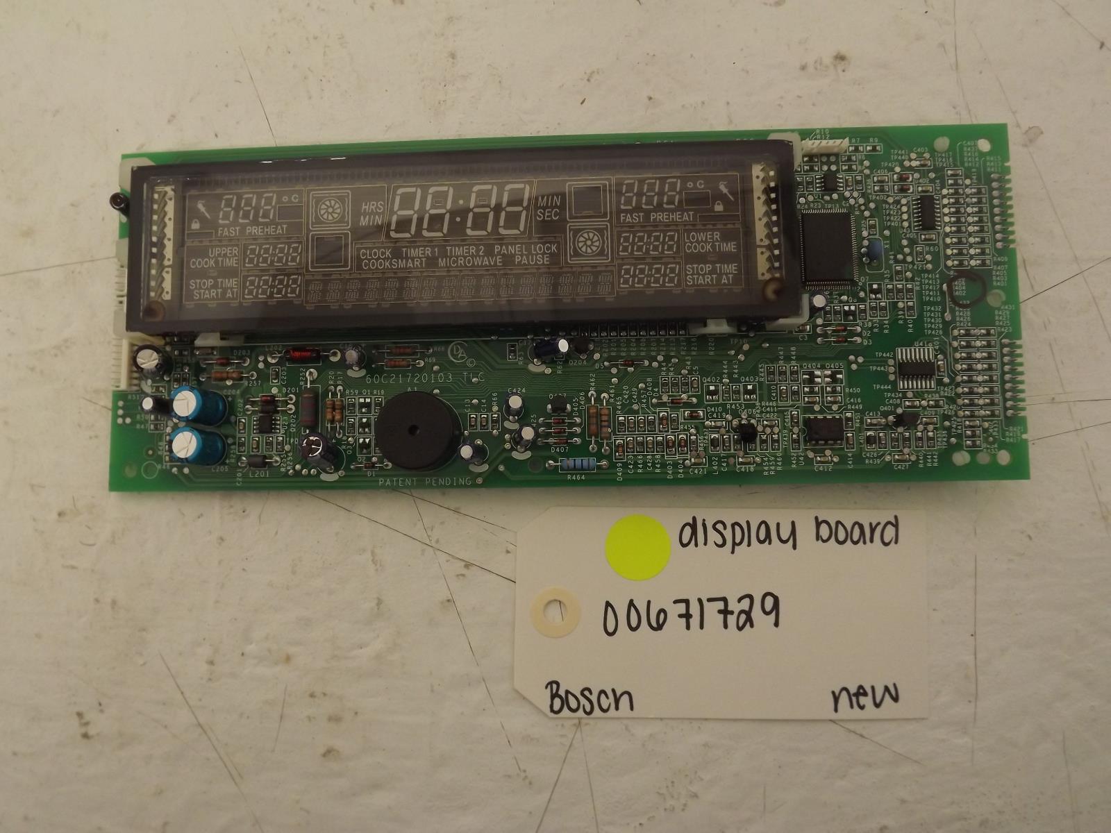 Bosch Dishwasher 00671729 Display Board New