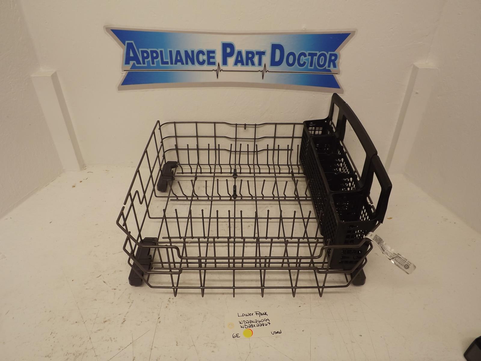 GE Dishwasher WD28X26099 WD28X22867 Lower Rack Used
