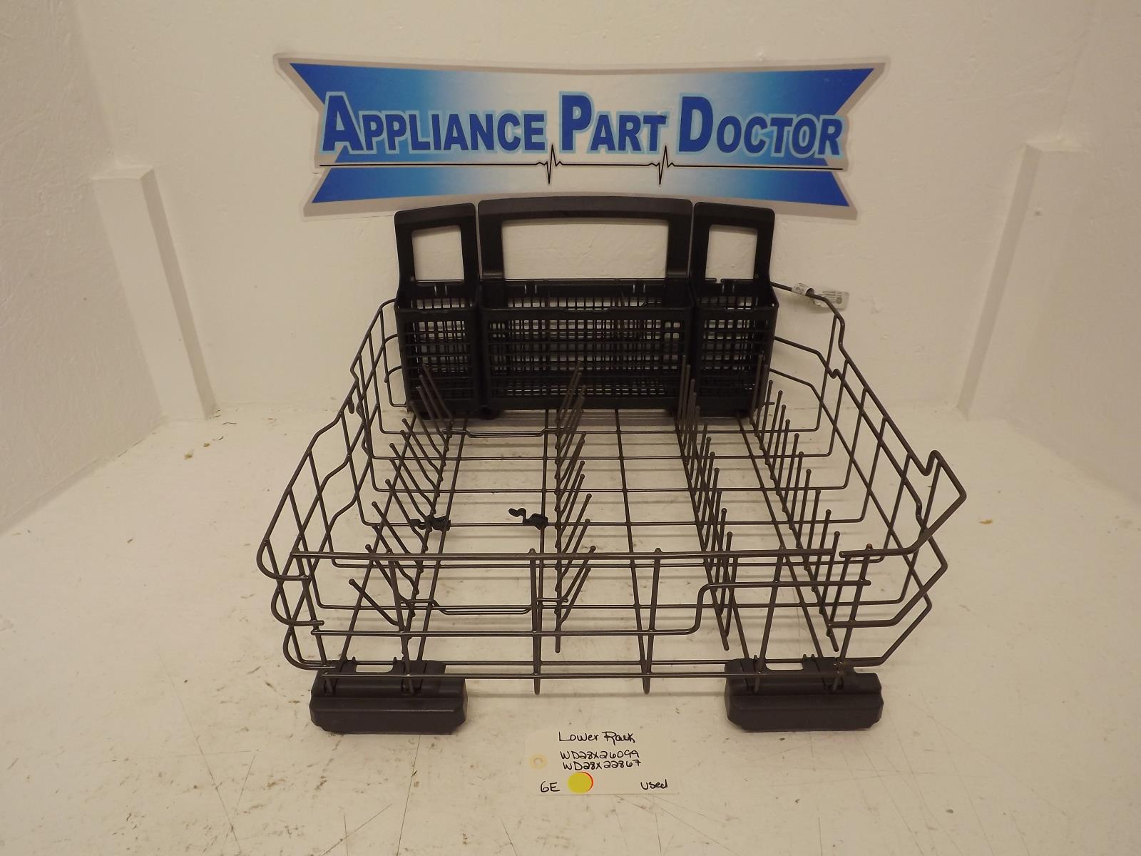 GE Dishwasher WD28X26099 WD28X22867 Lower Rack Used