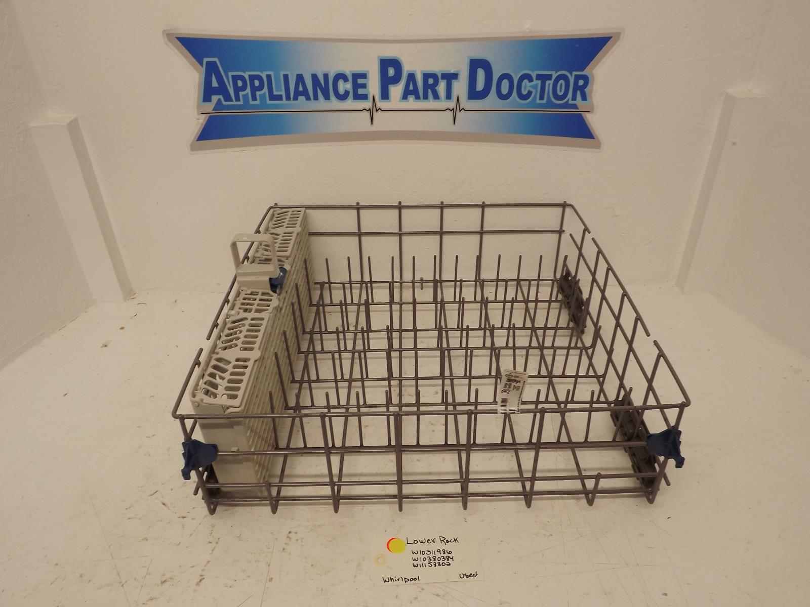 Whirlpool Dishwasher W10311986 W10380384 W11158802 Lower Rack Used