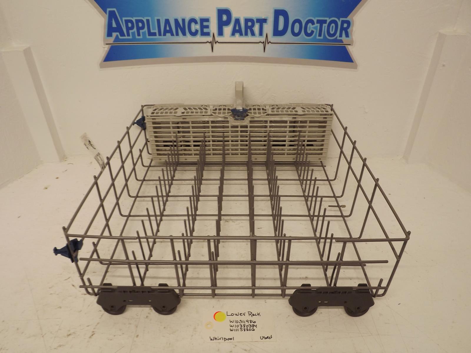 Whirlpool Dishwasher W10311986 W10380384 W11158802 Lower Rack Used