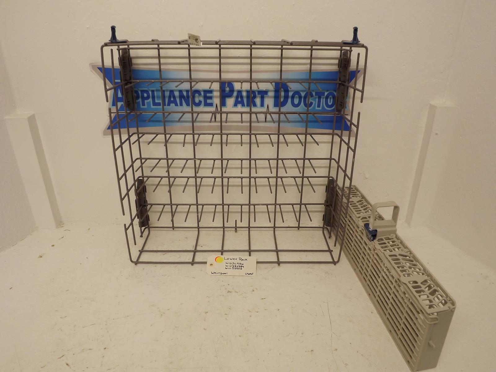 Whirlpool Dishwasher W10311986 W10380384 W11158802 Lower Rack Used