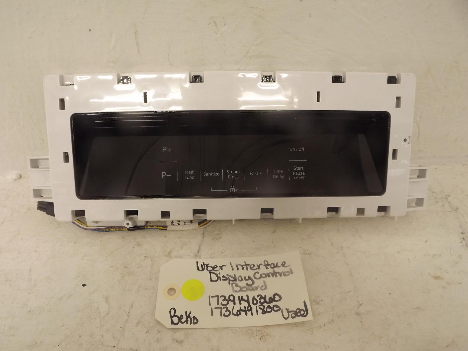 Beko Dishwasher 1739140360 1736491800 User Interface Display Control Board Used
